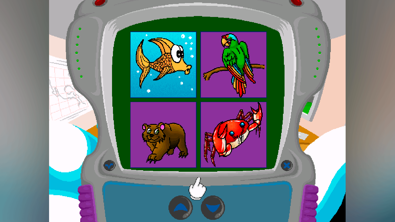 Diccionario Visual para aprender y encontrar los nombres de animales como peces guacamayas osos y cangrejos con su sonido