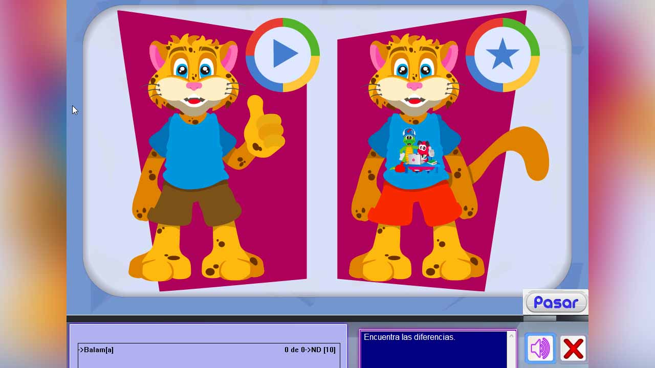 Juego para identificar las diferencias de Balam de Green Hat
