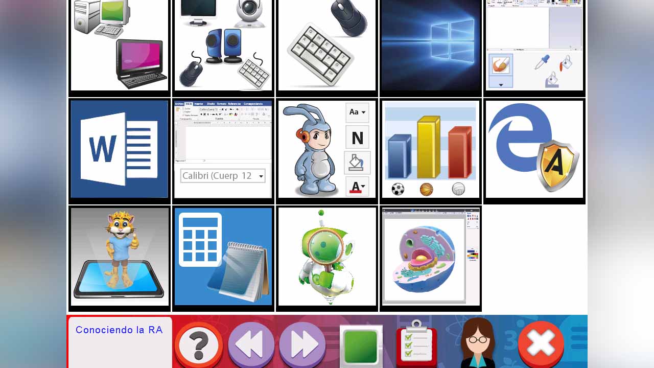 Panel para conocer los diferentes temas de computacion con Balam y Green Hat