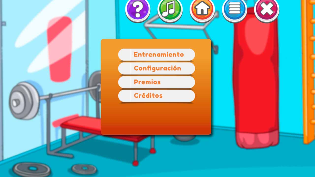 Menu de pausa del gimnasio para aprender ortografía de Green Hat