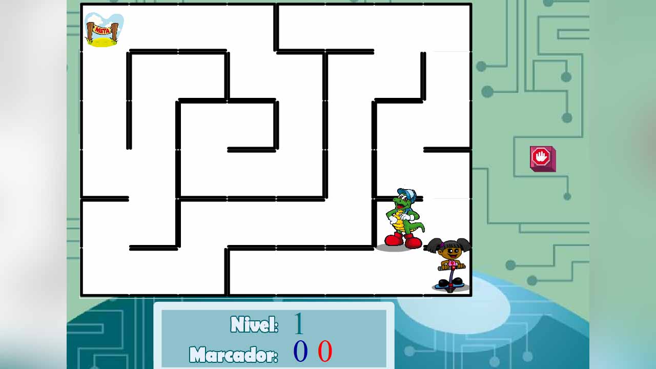 Laberinto con Arnoldo de Vermic para niños de segundo de primaria