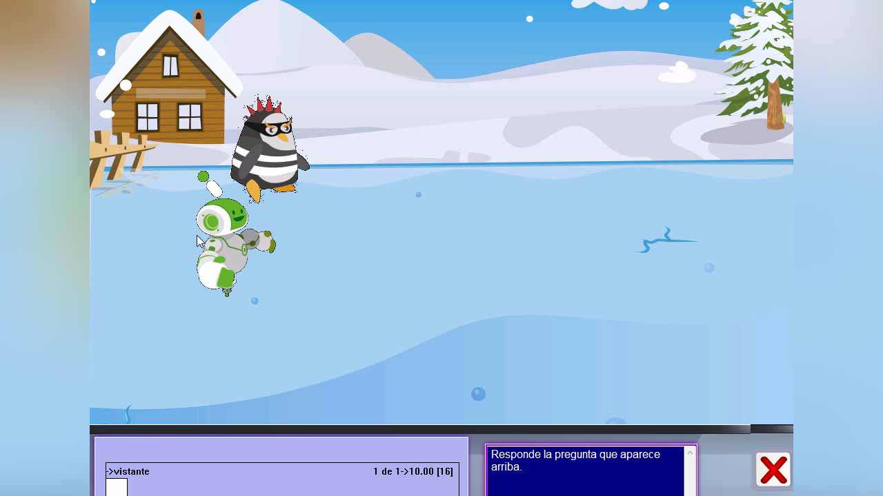 Competencia de personajes de Green Hat. Juego educativo para niños de tercero de primaria.