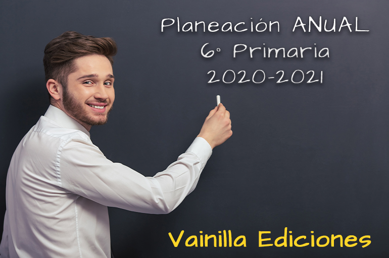 Portada de Planeación anual 6° de primaria.